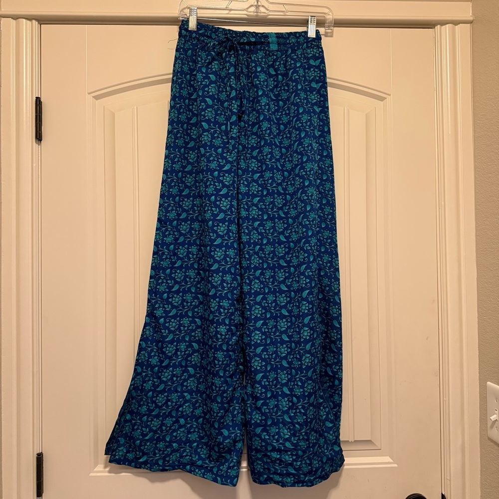 Vintage Silk Wide Leg Pants